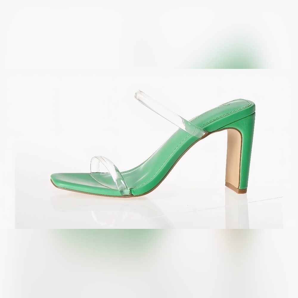 The Drop Avery Square Toe TWO Strap High Heeled Sandal #778-779 - Picture 11 of 14
